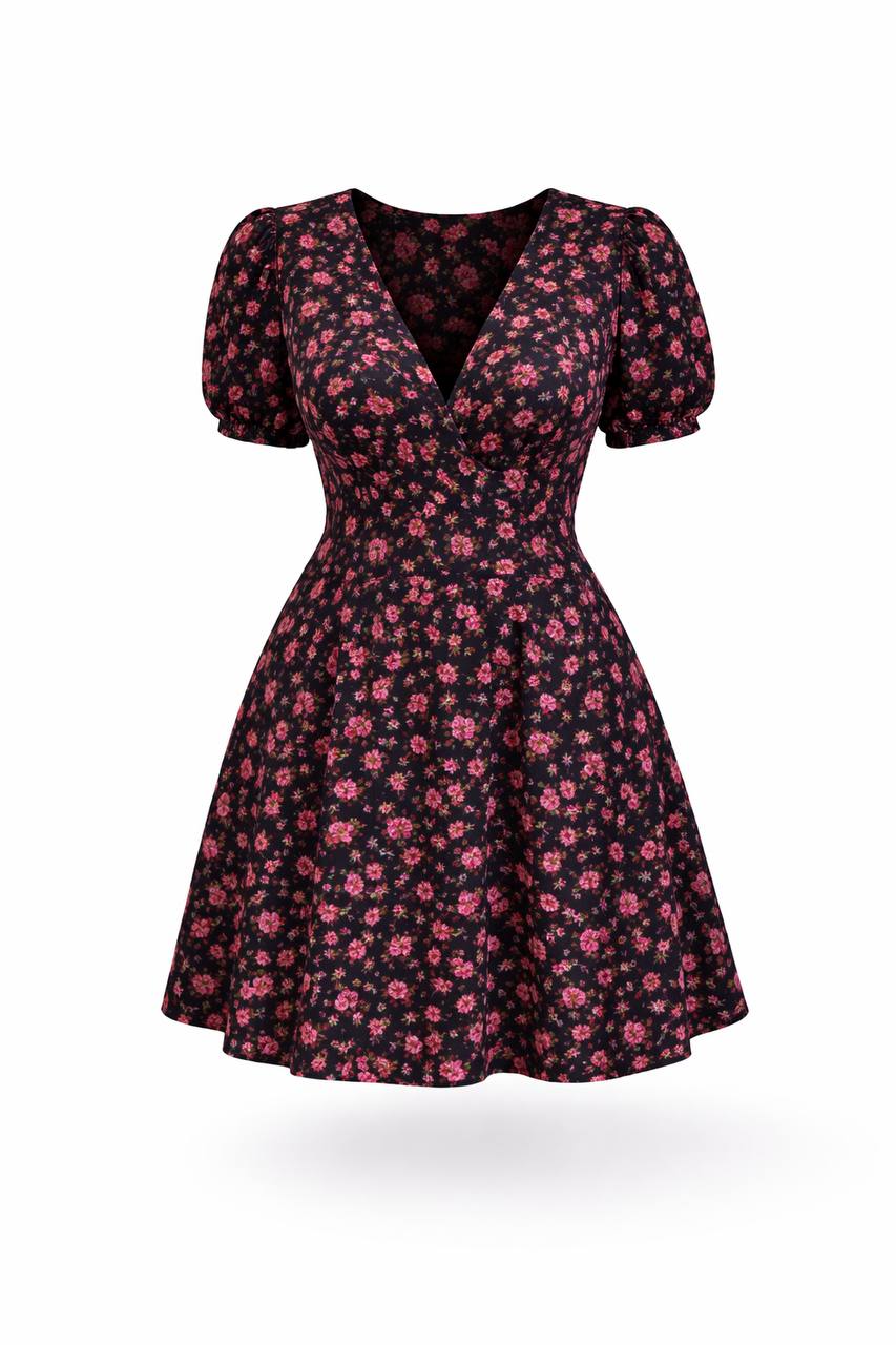 Aurora | Floral V-Neck Dress