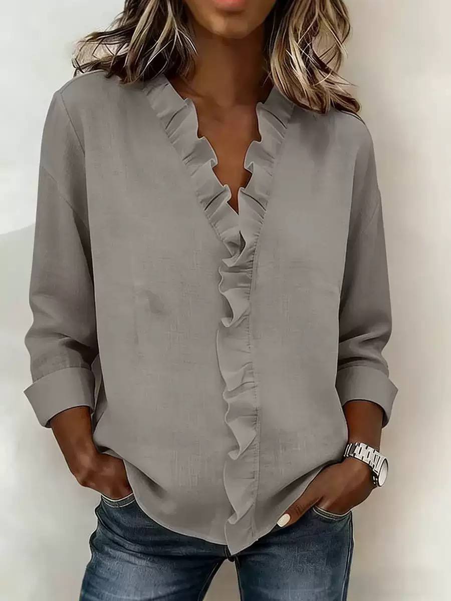 Elena | Blouse with Ruffles