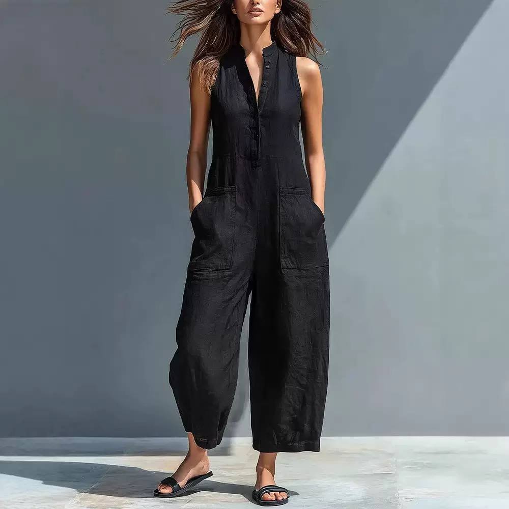 Peyton | Relaxed Fit Sleeveless Utility Jumpsuit