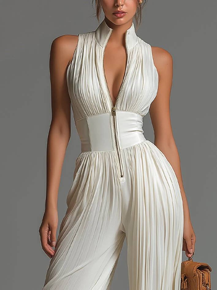 Aurelia | Pleated Elegance Jumpsuit