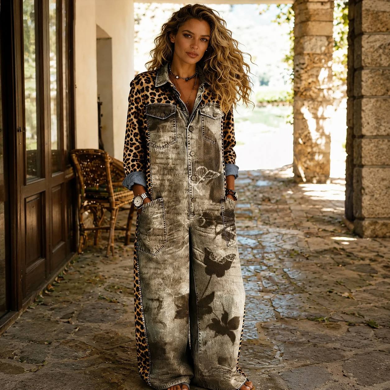 Savannah | Patchwork Safari Jumpsuit