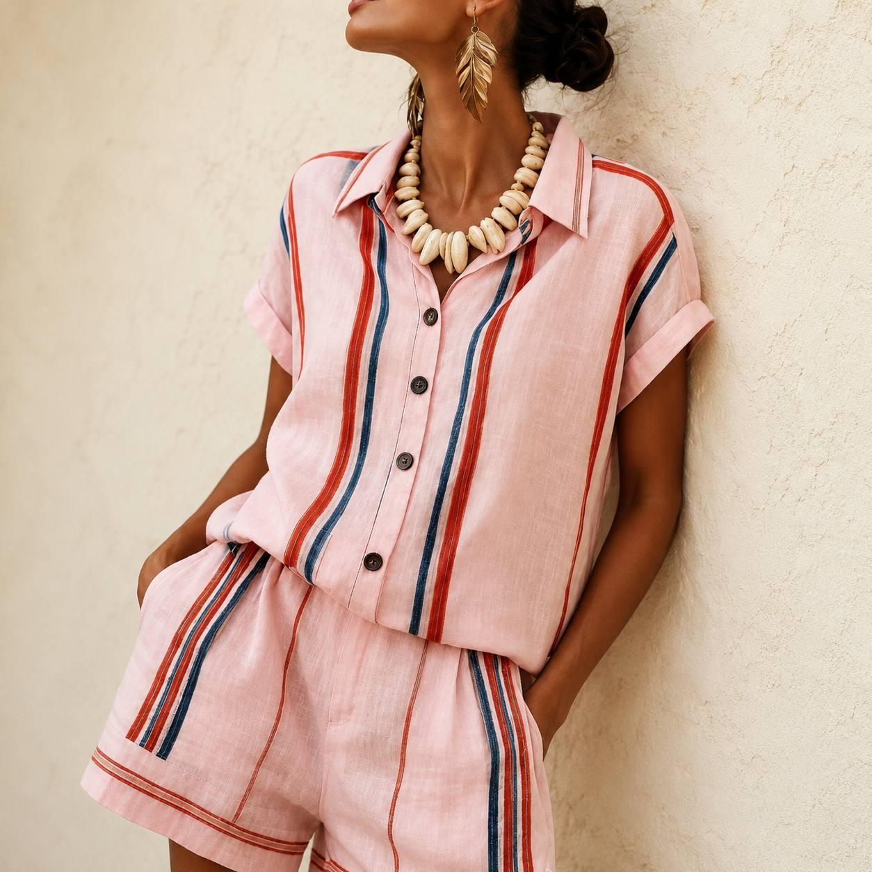 Celeste | Coastal Stripe Short Set