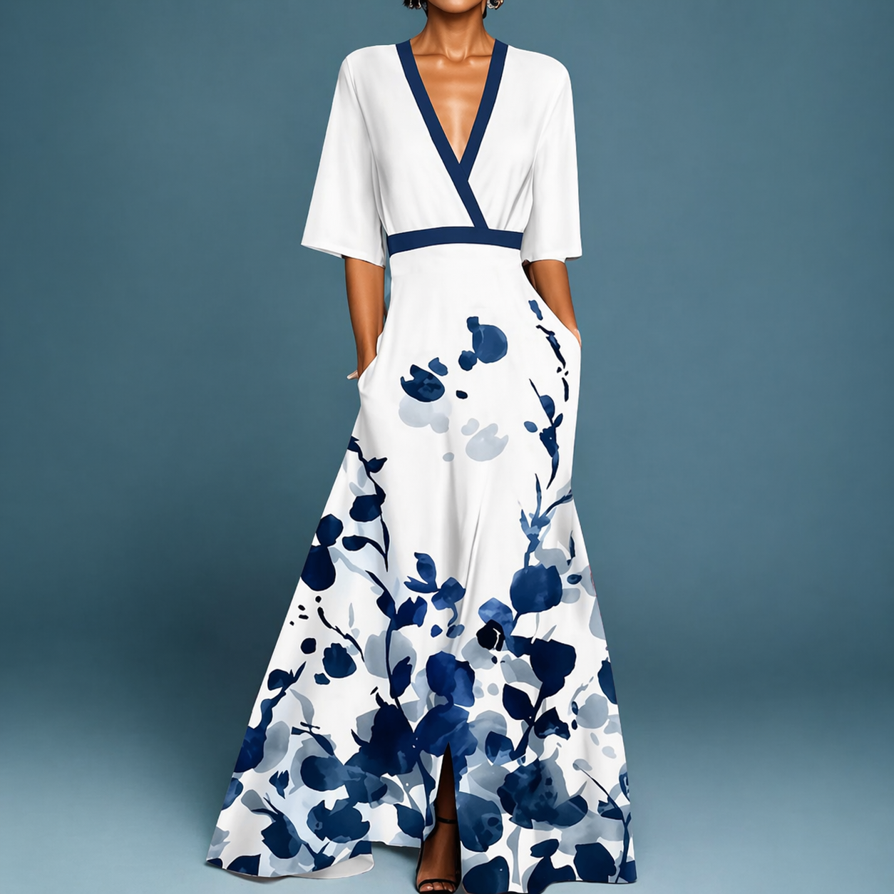 Mackenzie | Elegant Floral Maxi Dress