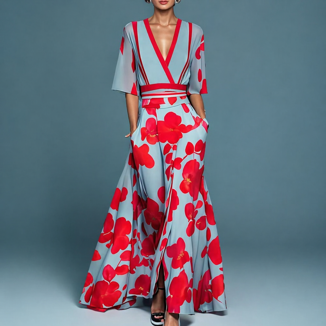 Mackenzie | Elegant Floral Maxi Dress
