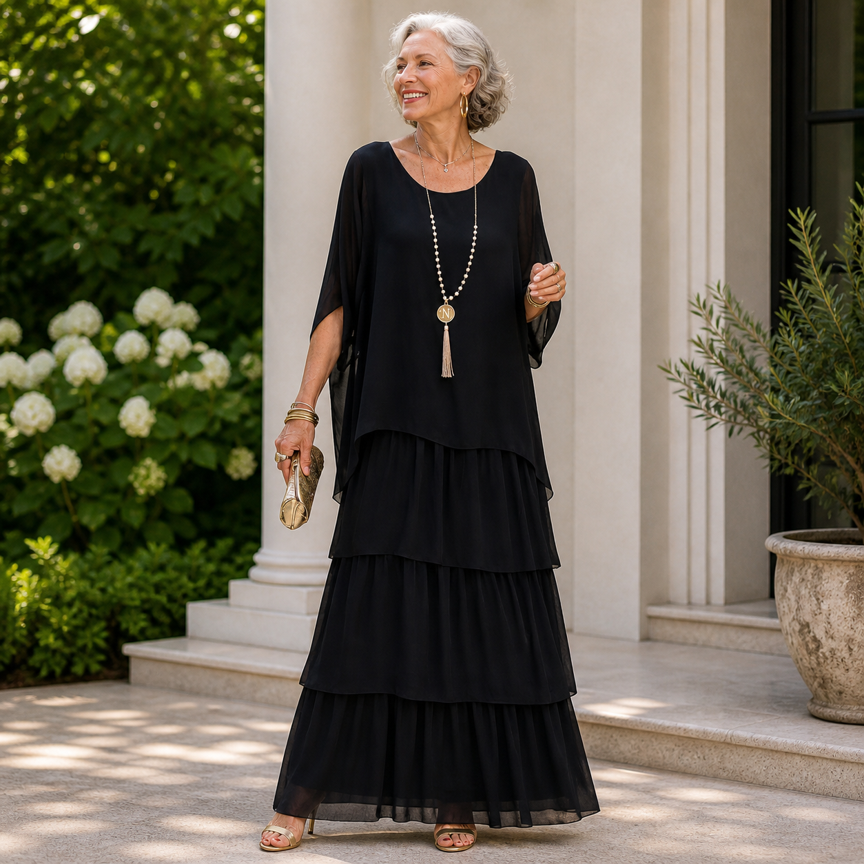 LARA | ELEGANT FLOWING MAXI DRESS