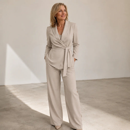 Celeste | Tailored Wrap Pants Set