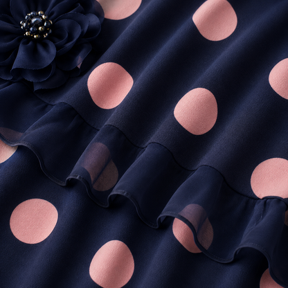 Clarisse | Polka Charm Midi Dress