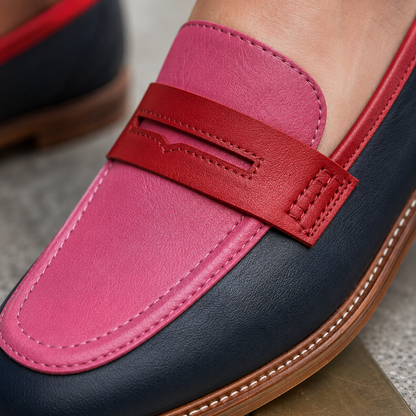 Rosalie | Colorblock Penny Loafers