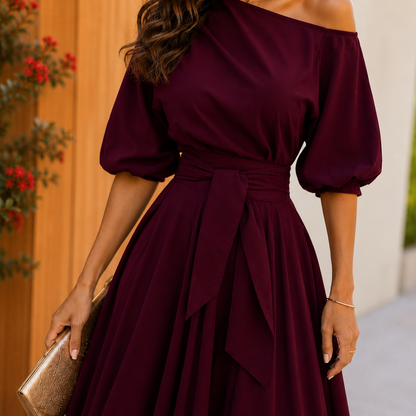 Seraphine | One-Shoulder Flow Maxi Dress