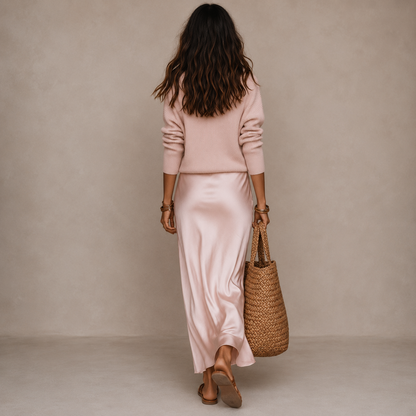 Elarisse | Satin Grace Layered Set