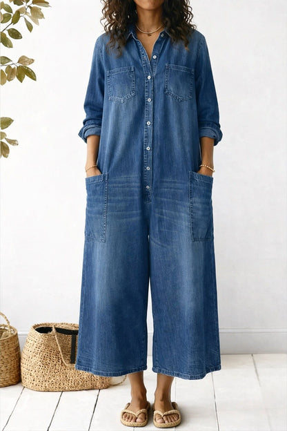 Maria | Denim Relaxed Fit Jumpsuit