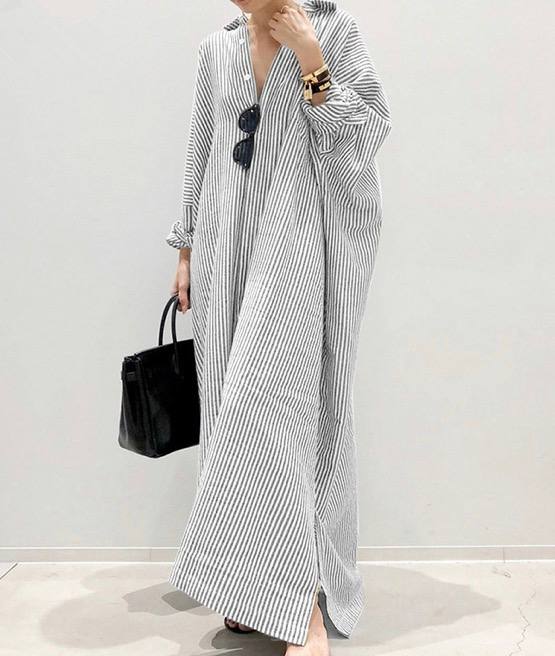 Reagan |Relaxed Stripe Maxi Dress