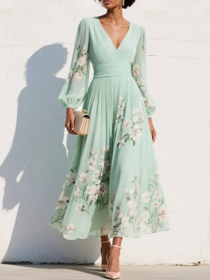 OLIVIA  | FLORAL CHIFFON DRESS