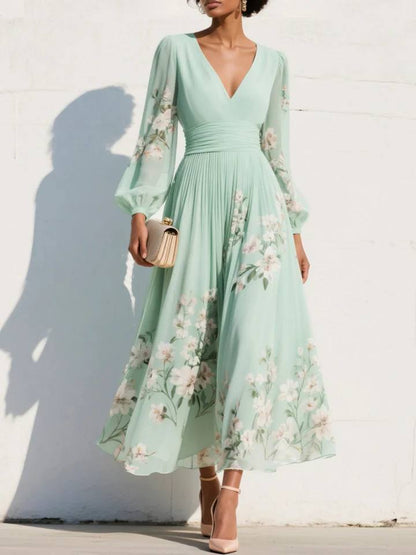 OLIVIA  | FLORAL CHIFFON DRESS