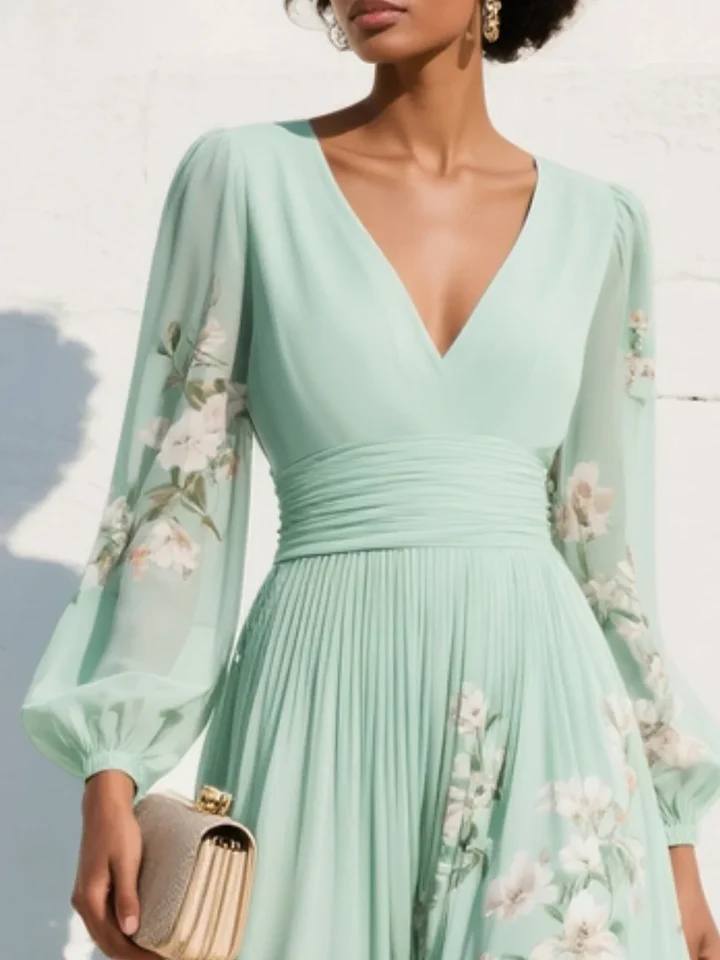 OLIVIA  | FLORAL CHIFFON DRESS