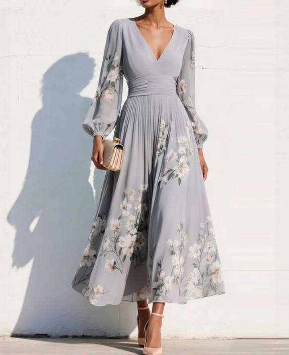 OLIVIA  | FLORAL CHIFFON DRESS