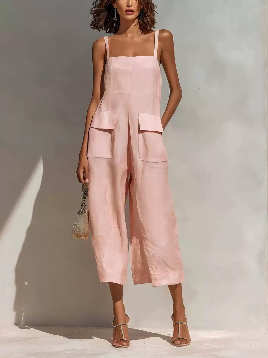 Natalie | Minimalist Wide-Leg Utility Jumpsuit