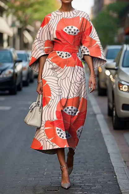 Dayana | Art Bloom Statement Midi Dress