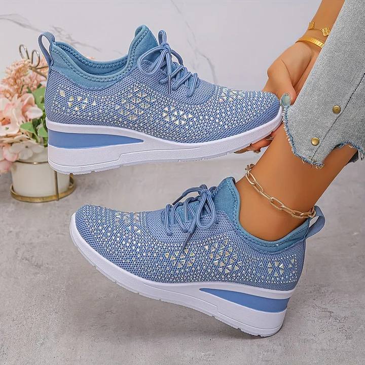 Giselle | Sparkle Comfort Wedge Sneakers