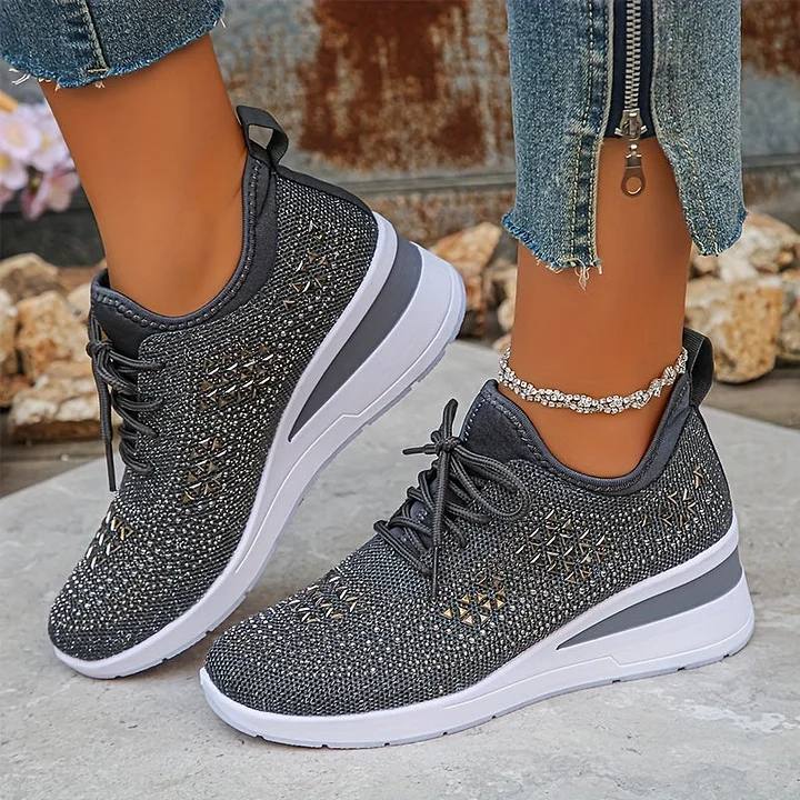Giselle | Sparkle Comfort Wedge Sneakers