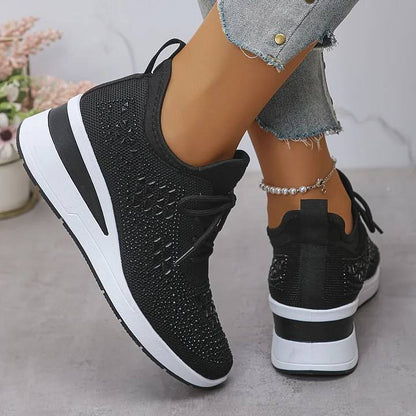 Giselle | Sparkle Comfort Wedge Sneakers