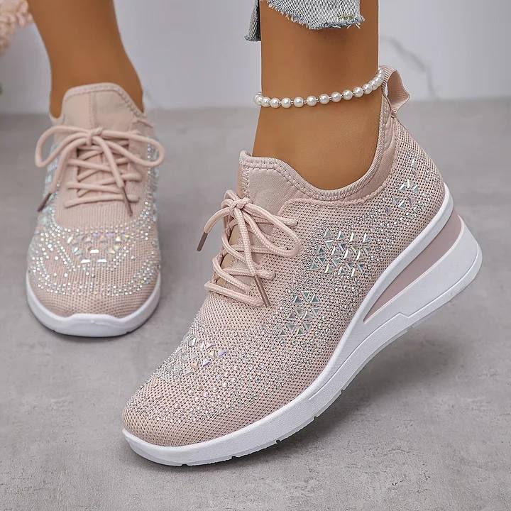 Giselle | Sparkle Comfort Wedge Sneakers