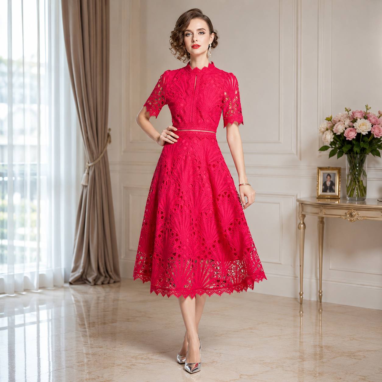 Rosalie | Vintage Grace Midi Dress