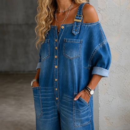 Dakota | Vintage Denim Utility Jumpsuit