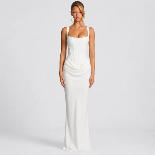 Celestine | Sculpted Satin Corset Gown