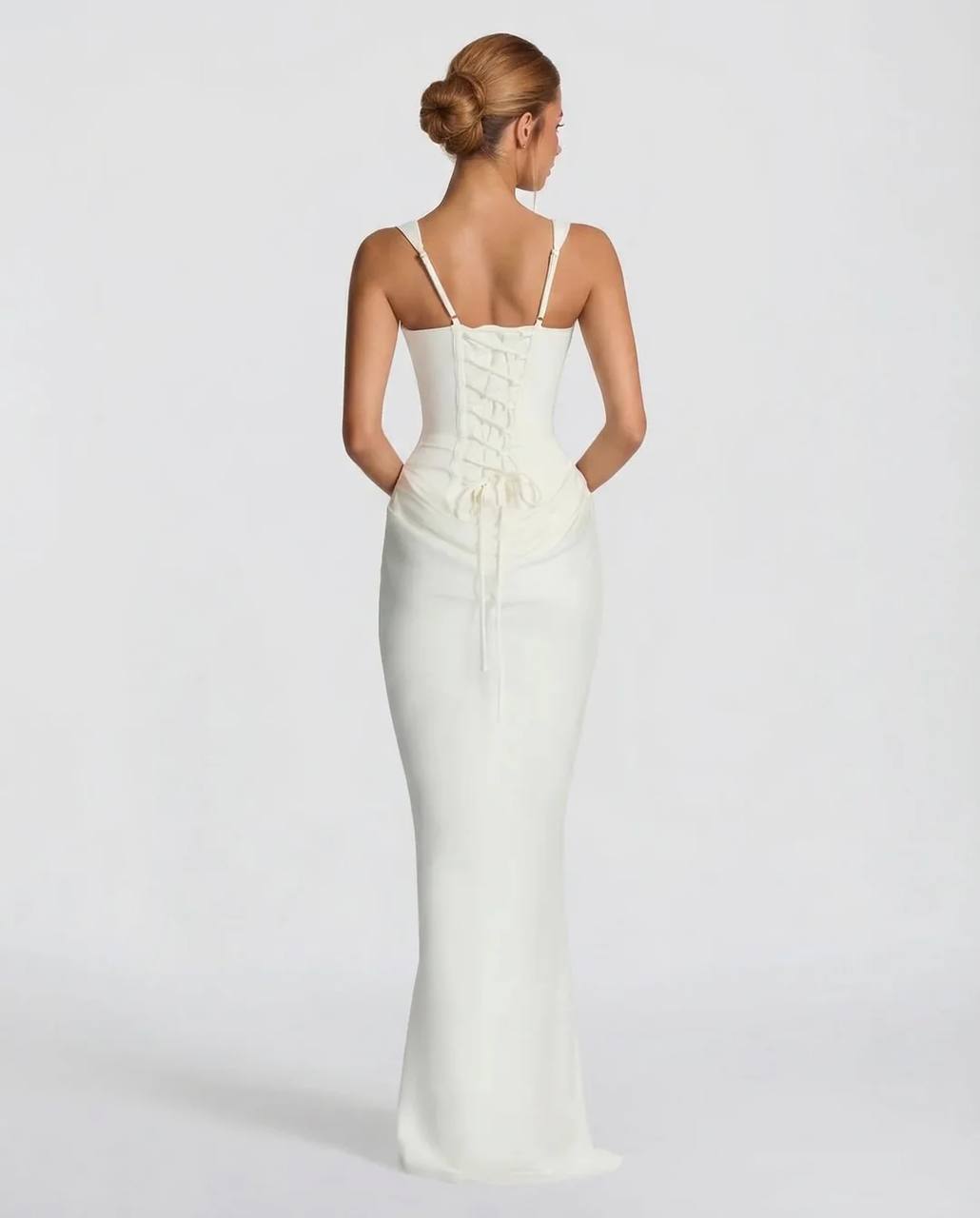 Celestine | Sculpted Satin Corset Gown