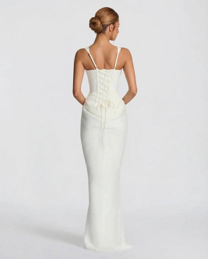 Celestine | Sculpted Satin Corset Gown