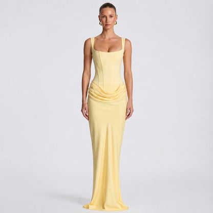 Celestine | Sculpted Satin Corset Gown