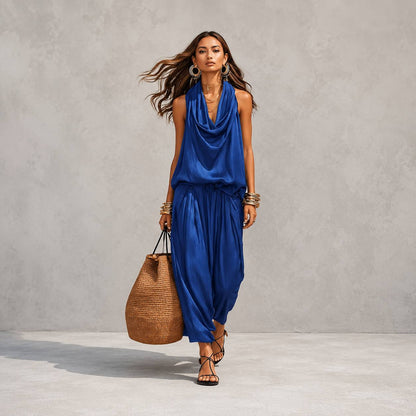 Seraphina | Luxe Draped Two-Piece Set