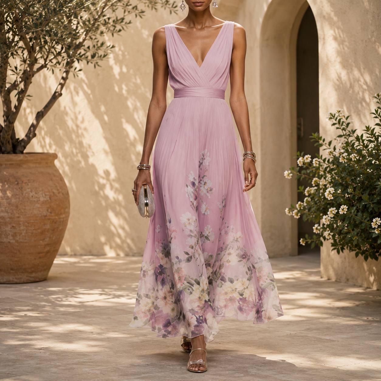 Elarisse | Blush Bloom Maxi Dress