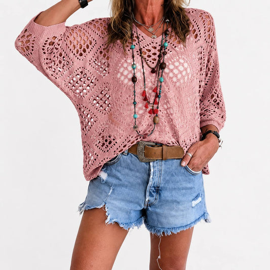 Elowen | Vintage Crochet Knit Top