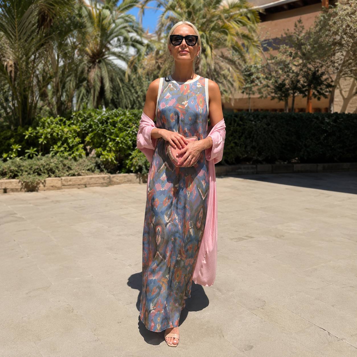Celestine | Printed Maxi Dress & Cardigan Set