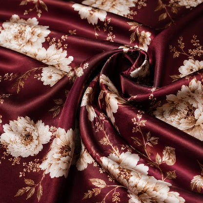 Selora | Floral Satin Evening Dress