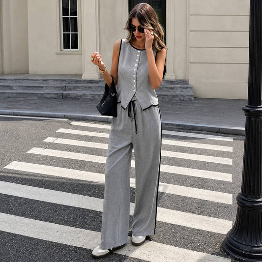 Monroe | Contrast Trim Two-Piece Set