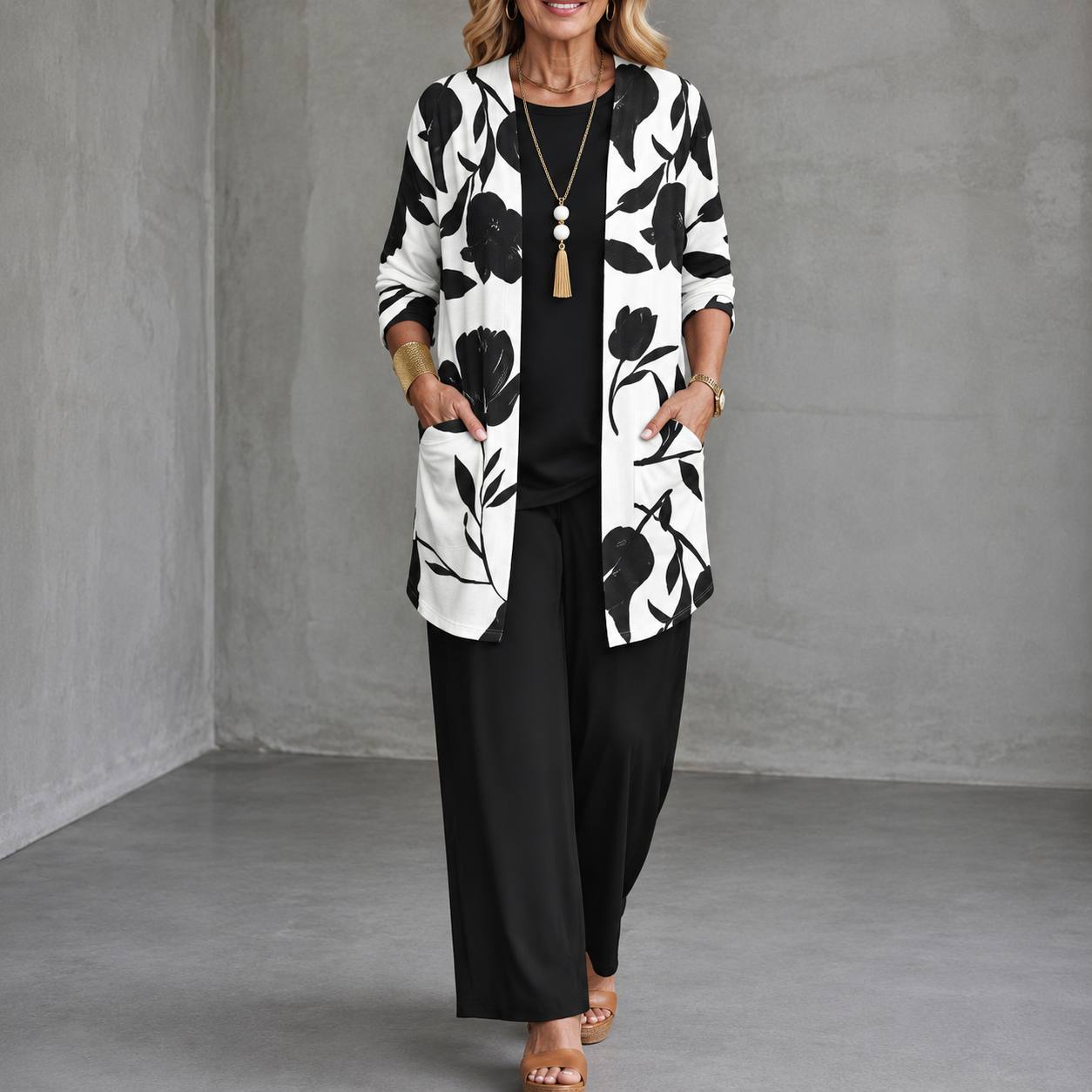 Serena | Printed Layered Lounge Set