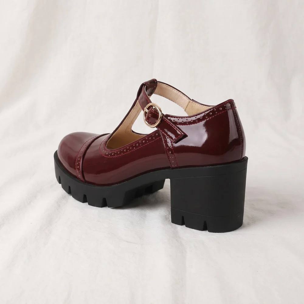 Noiré | Patent Platform Mary Jane Heels
