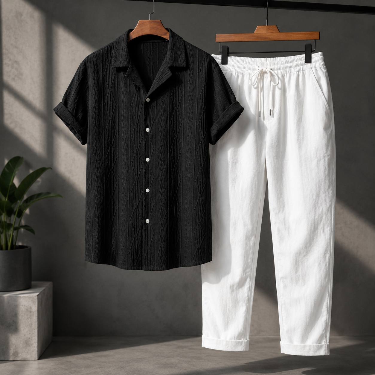 Noah | Men's Textured Summer Shirt & Trouser Set