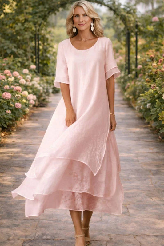 Elara | Graceful Layered Midi Dress