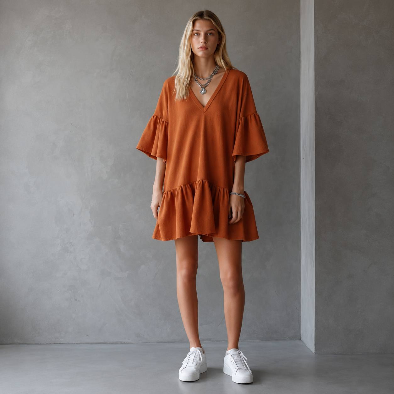 Luna | Flowy Ruffle Mini Dress