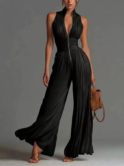 Aurelia | Pleated Elegance Jumpsuit
