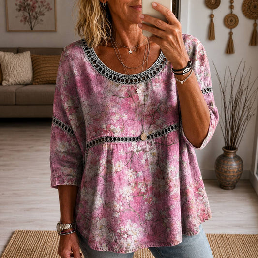 Livia | Vintage Pattern Relaxed Blouse