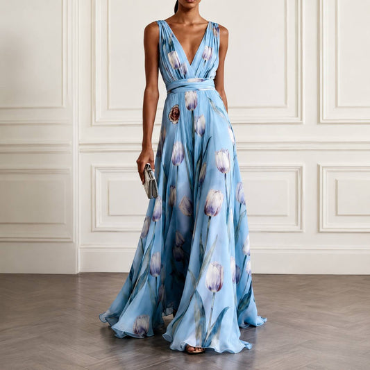 Rosalie | Floral Evening Maxi Dress