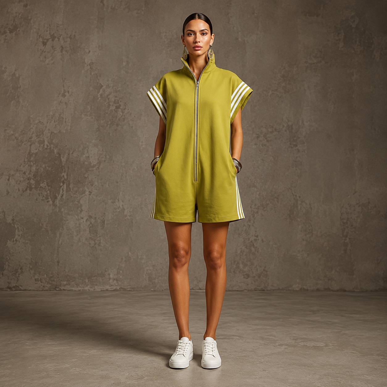 Luna | Zip-Front Casual Romper
