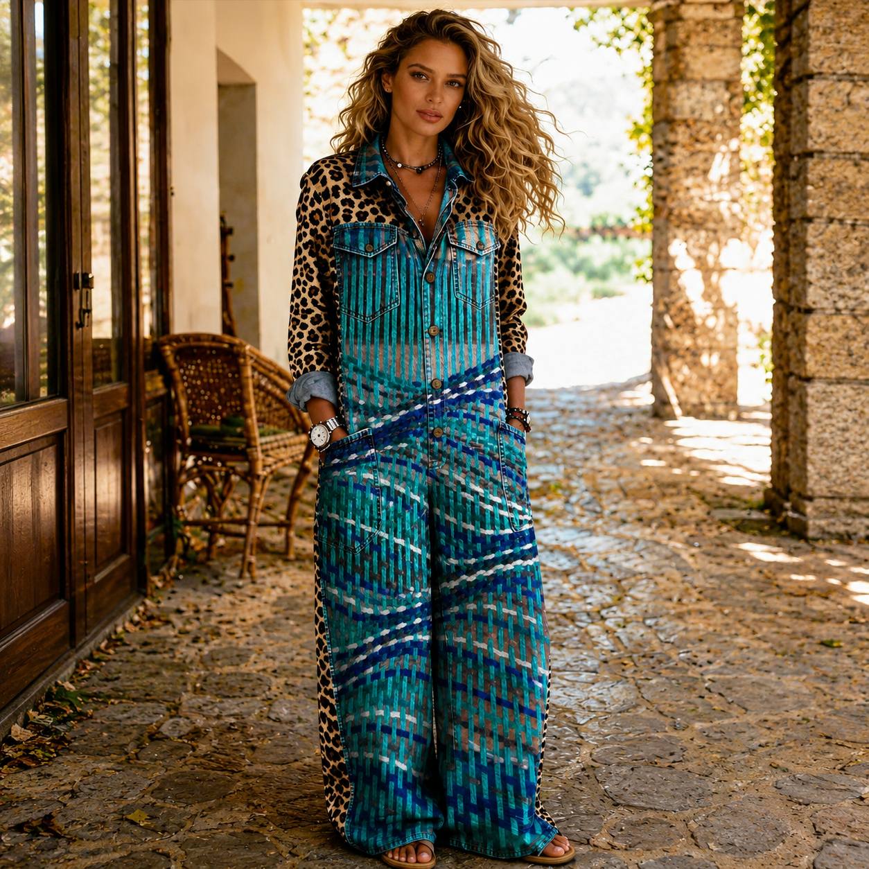 Savannah | Patchwork Safari Jumpsuit