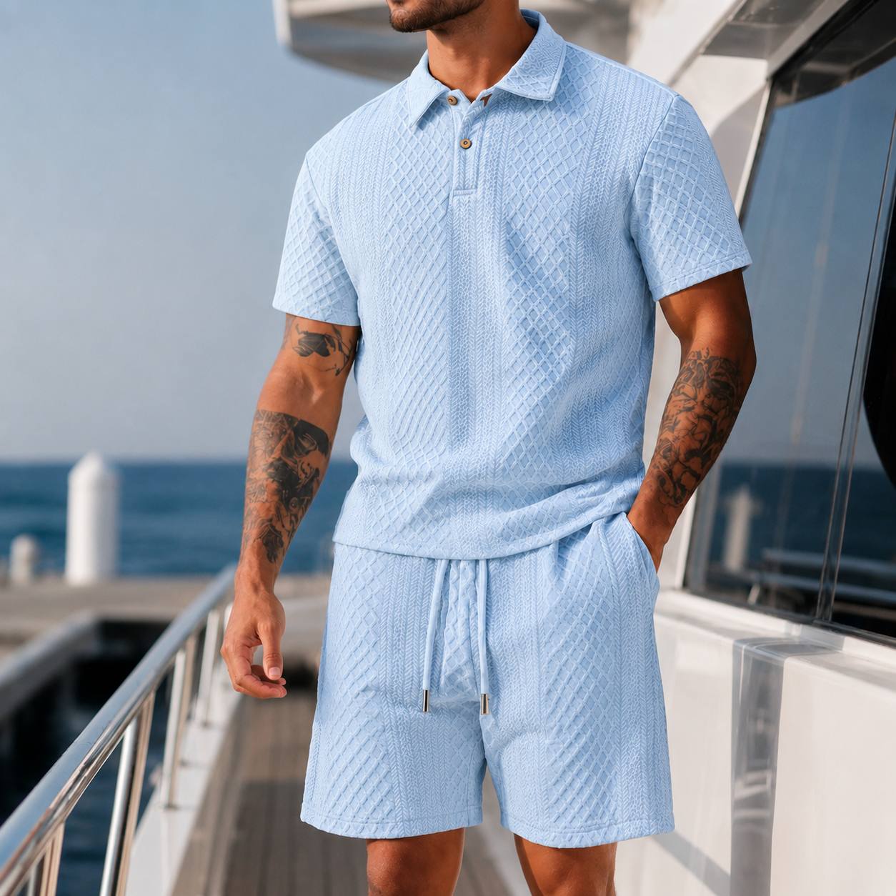 Oliver | Textured Summer Polo Set