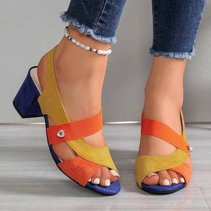 Aurora | Sunset Cross-Strap Heels
